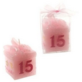 Sweet 15 Keepsake Box Candle - Pink